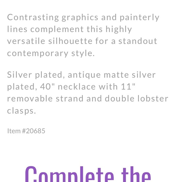 New with Defects - PD City Scape Silvet Necklace - Picture 4 of 8